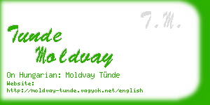 tunde moldvay business card
