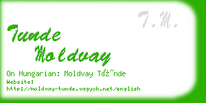 tunde moldvay business card